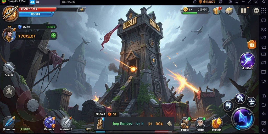 Tampilan gameplay menara pertahanan yang seru dan menegangkan di 070SLOT.