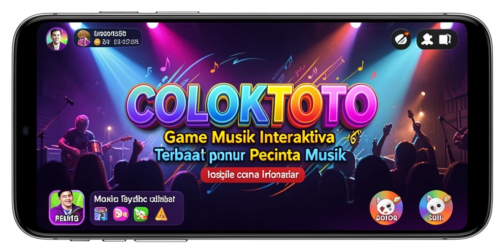 Screenshot utama COLOKTOTO yang menunjukkan pemain menikmati gameplay musik.