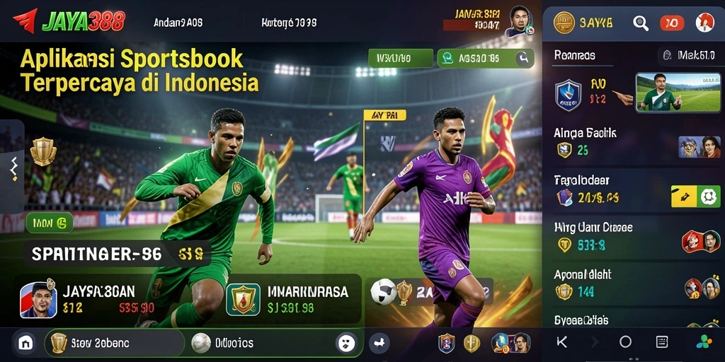 Tampilan aplikasi JAYA388 dengan fitur taruhan olahraga yang menarik.