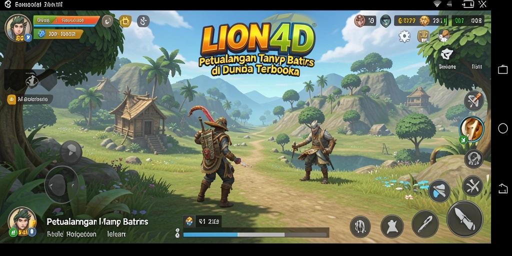 Menampilkan gameplay LION4D dengan dunia terbuka yang menarik.