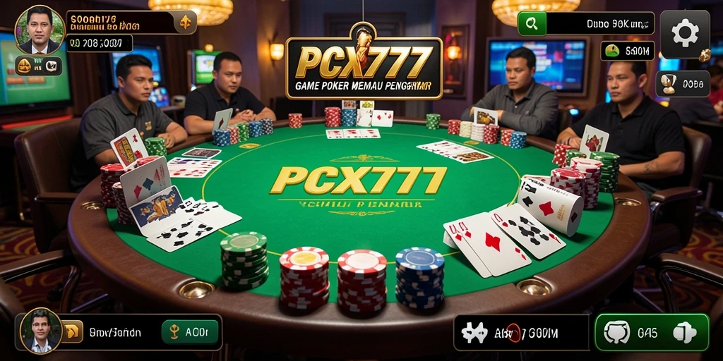 Gameplay seru di PCX777 dengan berbagai mode Poker.