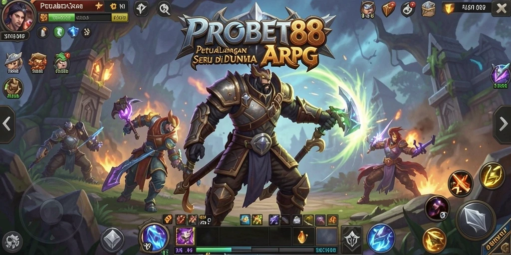 Tampilan menarik dari gameplay ARPG di PROBET88.