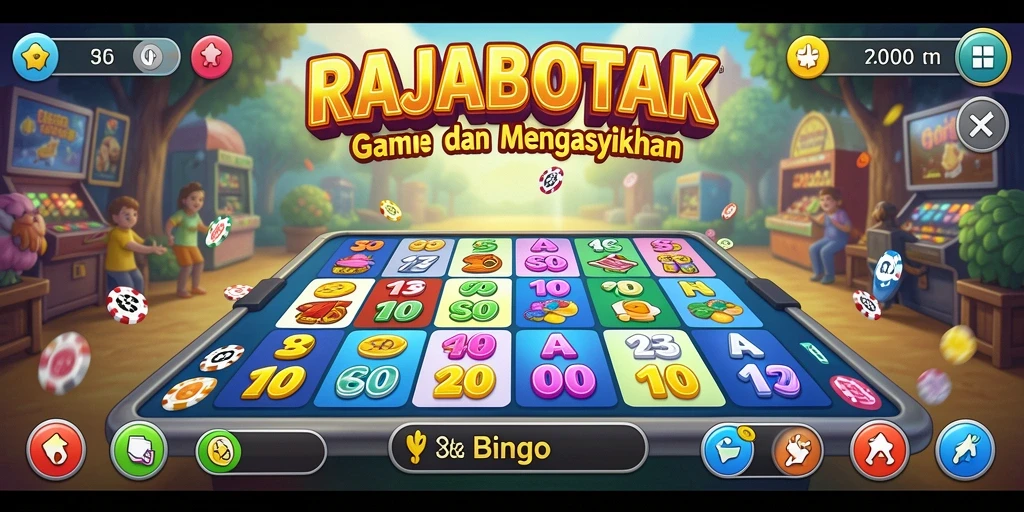 Tampilan gameplay seru dari game Bingo RAJABOTAK.
