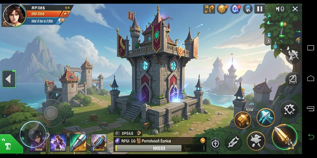 Tampilan gameplay RP66 dengan menara yang siap mempertahankan wilayah.