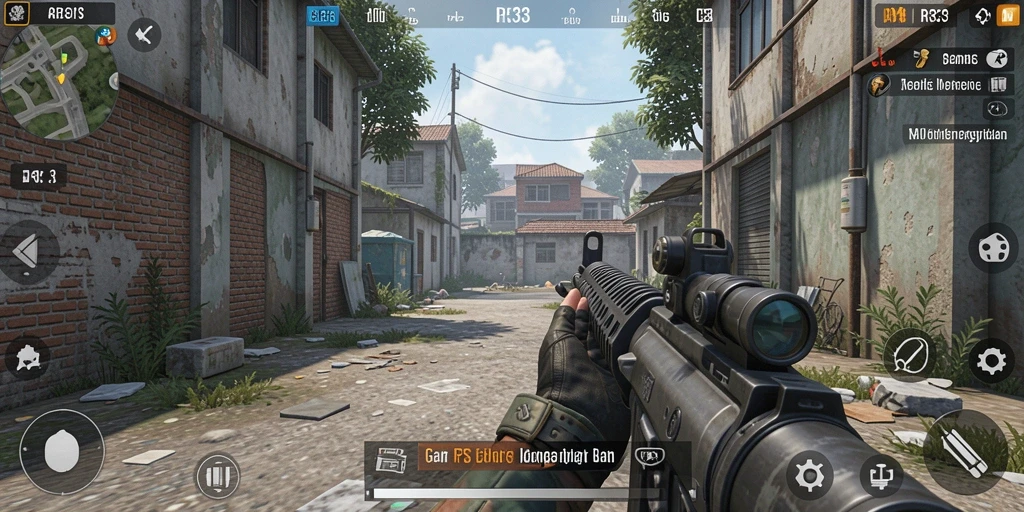Gameplay seru dalam RR33, menampilkan aksi tembak menembak yang intens.