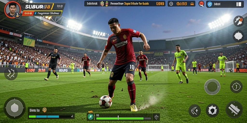 Tampilan gameplay SUBUR88 yang seru dan mendebarkan di lapangan.