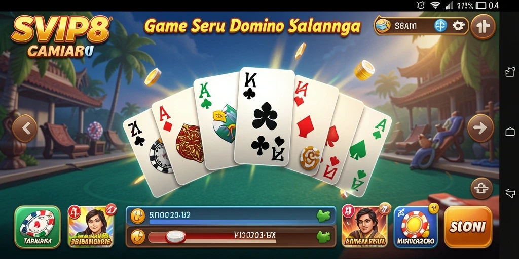 Screenshot gameplay SVIP8 yang menampilkan momen menarik saat bermain Domino.