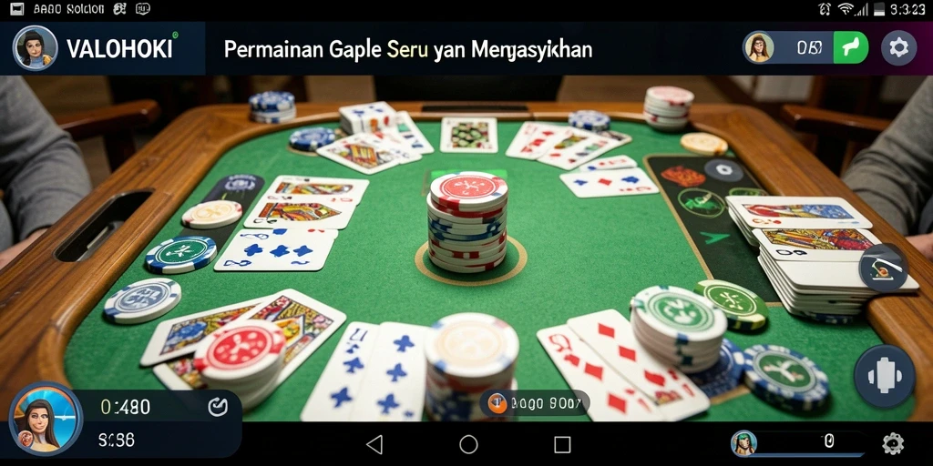 Tampilan gameplay Gaple yang seru dan interaktif.