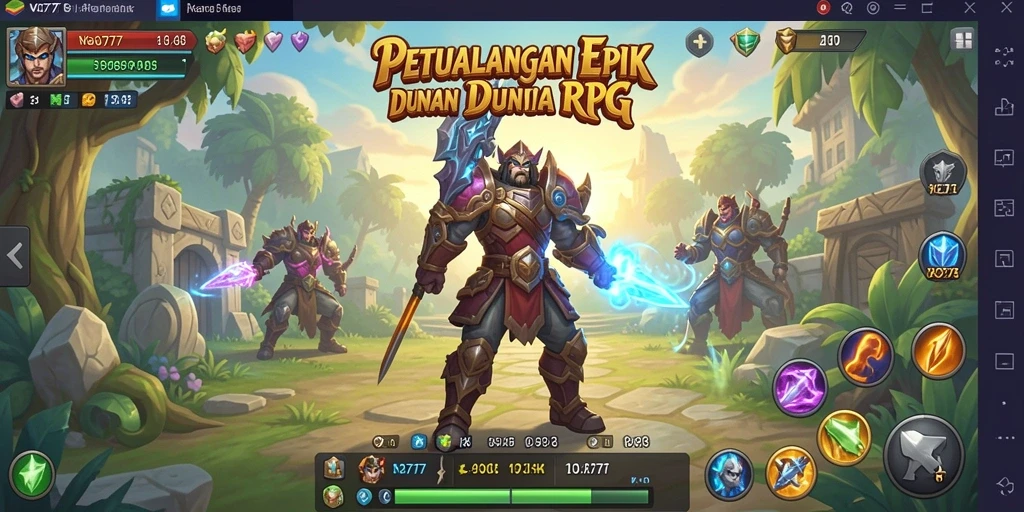 Screenshot menampilkan aksi pertarungan epik dalam VO777.